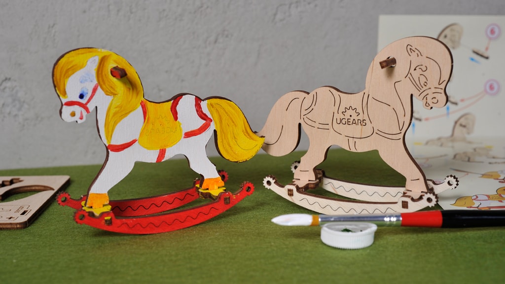 3D модель-разрисовка «Конёк-качелька»